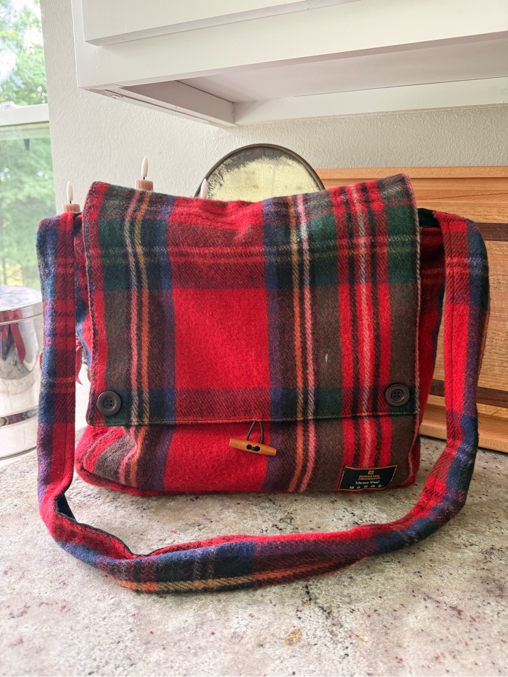 Patrick King Woollen Company| Merino Wool Tartan Messenger Bag| Plaid Crossbody